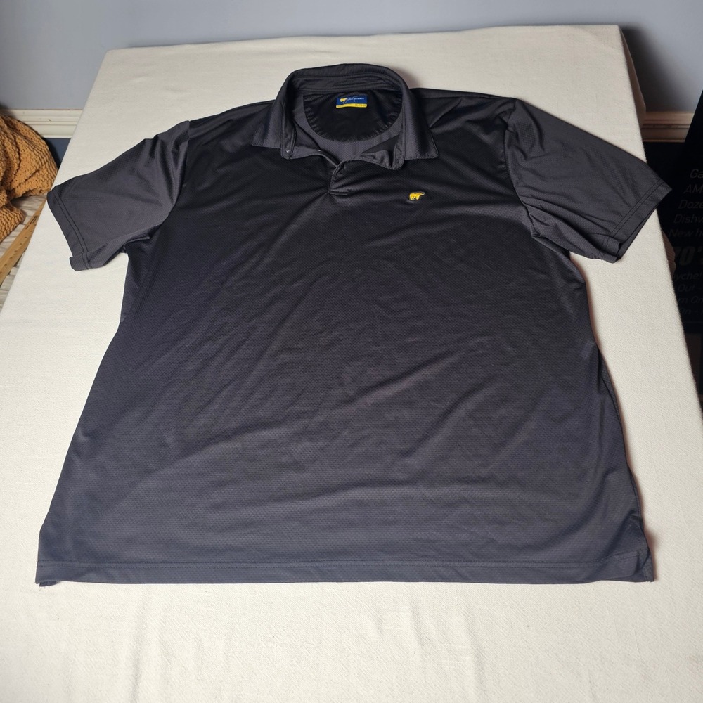 Jack Nicklaus Golden Bear Mens XXL Black Performance Golf Polo Shirt SS